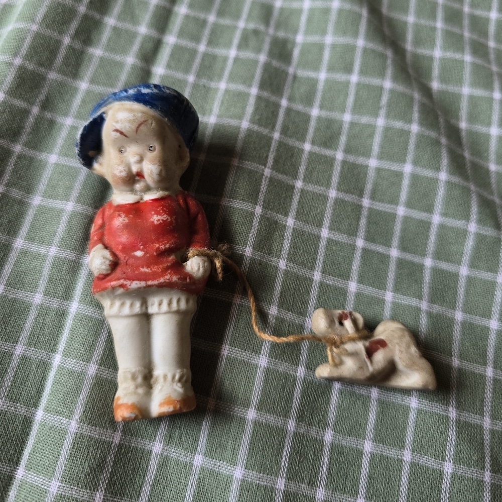 Smitty Bisque Doll And Dog